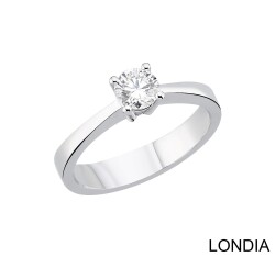 0.50 Karat Natürlicher Diamant Verlobungsring / F GIA Zertifiziert / 1135891 - 1