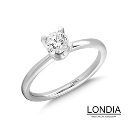 0.50 ct Natural Diamond Engagement Ring / D Color GIA Certified / 1114037 - Londia Jewellery