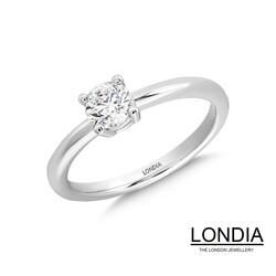 0.50 ct Natural Diamond Engagement Ring / F Color GIA Certificated / 1115448 - Londia Jewellery