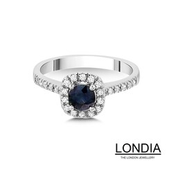 0.57 ct Sapphire and 0.24 ct Diamond Engagement Ring /1114050 - Londia Jewellery