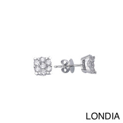 0.60 ct Londia Natural Diamond Magic Cluster Earring / F Rare White / 1138356 - Londia Jewellery