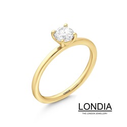 0.60 Karat Natürlicher Diamant Verlobungsring / F GIA Zertifiziert / 1119681 - Londia Jewellery