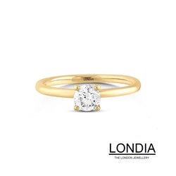 0.60 ct Natural Diamond Engagement Ring / F Color GIA Certificated / 1119681 - 2