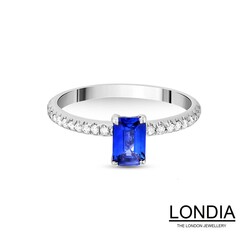 0.69 karat Safir ve 0.44 karat Pırlanta Nişan Yüzüğü / Tektaş Yüzük / 1113405 - Londia Jewellery