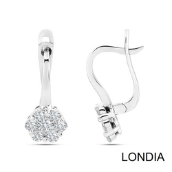 0.70 ct Floral Design Hoop Diamond Earrings 1125692 - Londia Jewellery