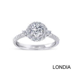 0.70 Karat Londia Mira Pırlanta Halo Yüzük / F Gia Sertifikalı / 1126260 - Londia Jewellery