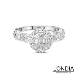 0.71 karat Baget Nişan Yüzüğü / Daha Parlak Pırlanta Altın Yüzük / 1124270 - Londia Jewellery