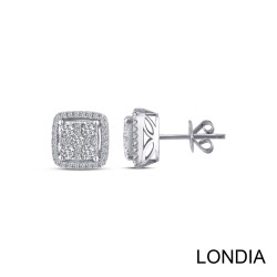 0.76 karat Pırlanta Küpe / Eşsiz Yuvarlak Kesim Pırlanta Küpe / Düğün Hediyesi / 1126804 - Londia Jewellery