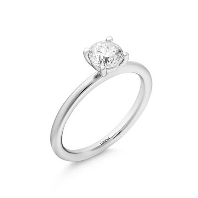 0.80 ct Natural Diamond Engagement Ring / F Color GIA Certificated / 1119680 - 1