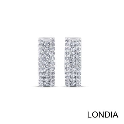 0.80 ct Diamond Hoop Earring / 1126271 - 3