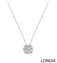 0.80 ct Londia Natural Diamond Magic Cluster Necklace / F Rare White / 1138806 - Londia Jewellery