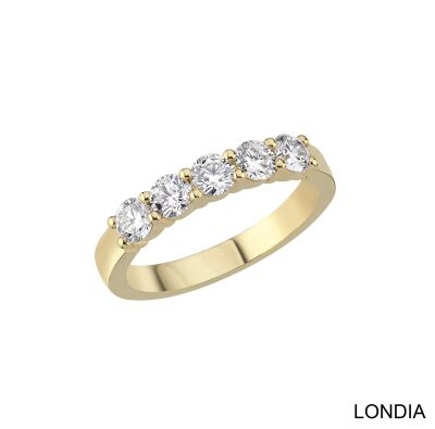 0.90 Karat Londia 5 Steine Diamant- Ehering / 1135214 - 1