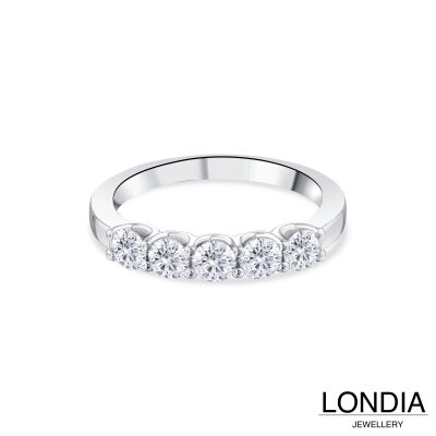 0.90 Karat Londia 5 Steine Diamant- Ehering / 1135215 - 2