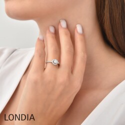 0.90 Karat Londia Natürlicher Diamant Mira Verlobungsring / F GIA Zertifiziert / 1126261 - 3