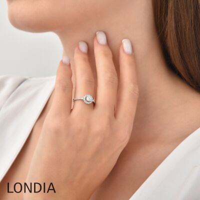 0.90 Karat Londia Natürlicher Diamant Mira Verlobungsring / F GIA Zertifiziert / 1126261 - 3