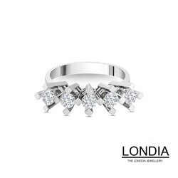 0.90 ct Diamond 5 Stone Wedding Ring / 1108767 - 2