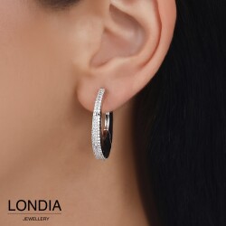 1.00 ct Londia Classy Natural Diamond Earring / Hoop Earring / F Rare White / 1144447 - Londia Jewellery