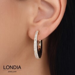 1.00 ct Londia Classy Natural Diamond Earring / Hoop Earring / F Rare White / 1144448 - Londia Jewellery