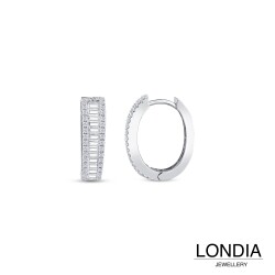 1.00 ct Londia Natural Diamond Baguette Earring / F Rare White / 1144514 - 