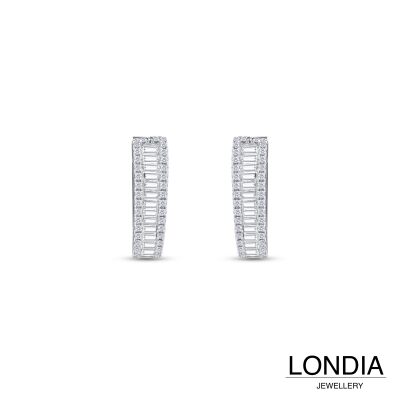 1.00 ct Londia Natural Diamond Baguette Earring / F Rare White / 1144514 - 2