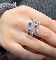 Ocean by Londia Natural Sapphire and Diamond Design Ring 1126599 - Londia Jewellery