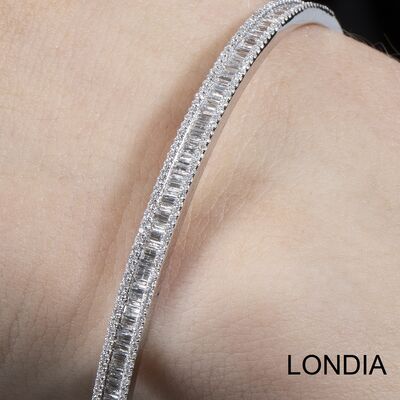 1.40 ct Diamond Baguette Bracelet / 14K Gold Bracelet / Anniversary Gift / 1122717 - 2