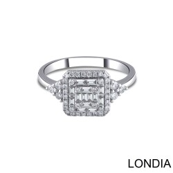 0.50 karat Londia Pırlanta Baget Yüzük / 1129516 - Londia Jewellery