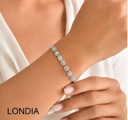 1.69 ct Diamond Baguette Bracelet / 18K Gold Bracelet / Anniversary Gift / 1115858 - Londia Jewellery