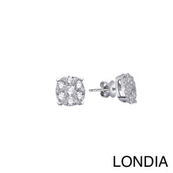 1.70 ct Londia Natural Diamond Magic Cluster Earring / F Rare White / 1138808 - Londia Jewellery