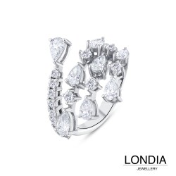 1.70 ct Londia Natural Pear Cut Special Design Diamond Fashion Ring /1143558 - 2