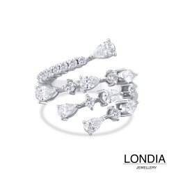 1.70 ct Londia Natural Pear Cut Special Design Diamond Fashion Ring /1143558 - 3