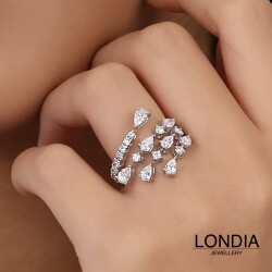 1.70 ct Londia Natural Pear Cut Special Design Diamond Fashion Ring /1143558 - 1