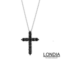 1.80 Karat Londia Doğal Siyah Pırlanta Haç Kolye / 1116719 - Londia Jewellery