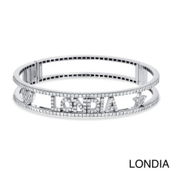 2.20 ct Londia Happy Family Bracelet / F Rare White Natural Diamond Bracelet / 1142775 - 2