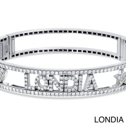 2.20 ct Londia Happy Family Bracelet / F Rare White Natural Diamond Bracelet / 1142775 - 3