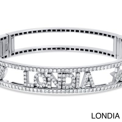 2.20 ct Londia Happy Family Bracelet / F Rare White Natural Diamond Bracelet / 1142775 - 3