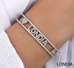 2.20 ct Londia Happy Family Bracelet / F Rare White Natural Diamond Bracelet / 1142775 - Londia Jewellery