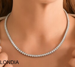 3 karat Pırlanta Su Yolu Kolye / 14k Altın Pırlanta Kolye / Yıldönümü Hediyeleri /Sevgililer Günü Hediye Fikirleri 1125254 - Londia Jewellery