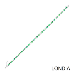 4.73 karat Oval Kesim Zümrüt ve 0.71 karat Pırlanta Bileklik / 1113611 - 3