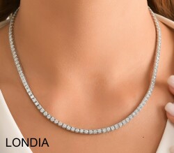 5 karat Pırlanta Su Yolu Kolye / Pırlanta Kolye / Sevgililer Günü Hediye Fikirleri 1116639 - Londia Jewellery