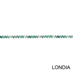 5.70 karat Markiz Kesim Zümrüt ve 1.00 karat Markiz Kesim Pırlanta Bileklik / 1116433 - 3