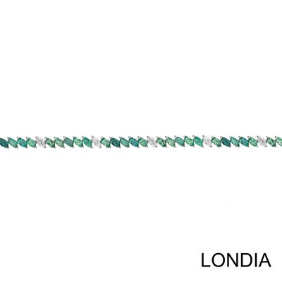 5.70 karat Markiz Kesim Zümrüt ve 1.00 karat Markiz Kesim Pırlanta Bileklik / 1116433 - 3