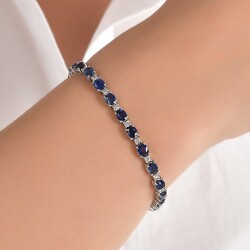 18.00 ct Sapphire and 0.68 ct Diamond Bracelet / 1108426 - Londia Jewellery