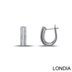 0.90 ct Londia Natural Diamond Baguette Hoop Earring / 1128984 - Londia Jewellery