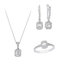 Londia Diamond Baguette Wedding Set / DS1133002 - Londia Jewellery