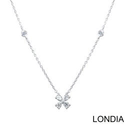 0.36 karat Londia Yonca Kolye / Doğal Damla Kesim Pırlanta Kolye 1128627 - Londia Jewellery