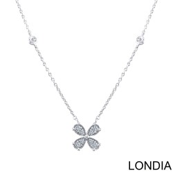 0.24 karat Londia Yonca Kolye / Yuvarlak Kesim Pırlanta Kolye / 1128624 - Londia Jewellery