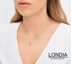 Damla Kesim Safir ve Pırlanta Düğün Seti DS1118853 - Londia Jewellery