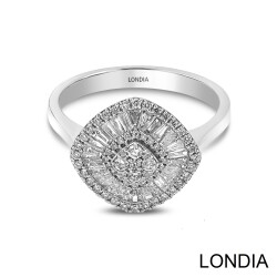 0.73 karat Pırlanta Baget Yüzük / 18k Altın / Moda Yüzük /1115794 - Londia Jewellery