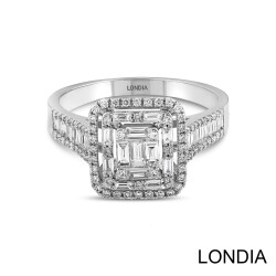 0.79 karat Pırlanta Baget Moda Yüzük / 18k Altın / Düğün Hediyesi 1116208 - Londia Jewellery